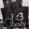 I Love Candy Eco Bag Black