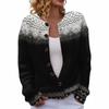 Round Neck 3D Print Cardigan Sweater TX-YK01