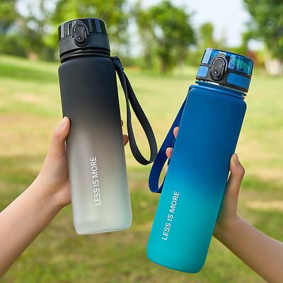 Nová 500/600/1000ml Športová Voda Prenosná Nepriepustná Shaker fľaša Plastový Nápojový Riad