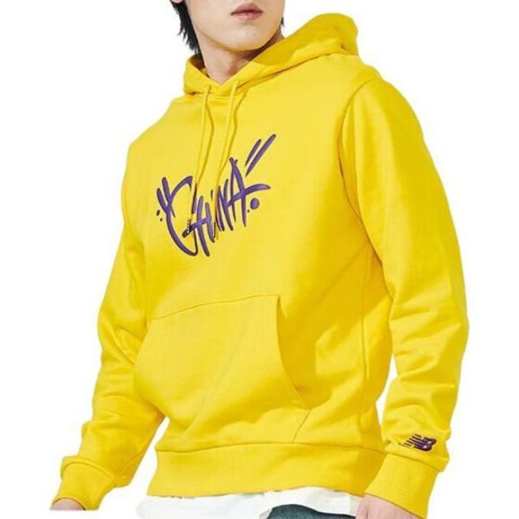 New Balance Graphic Print Hoodie Asia Sizing 'Yellow' Men's AMT03370-YL