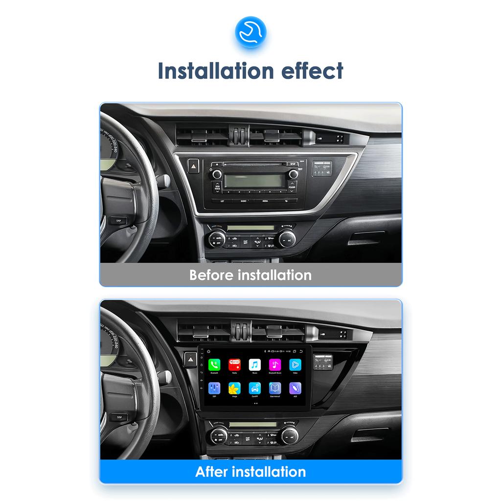 OSSURET Carplay 4G 10,1palcový autorádio s inteligentním systémem Android pro Toyota Corolla Auris 2013 - 2016 GPS stereo inteligentní obrazovka Bluetooth RDS