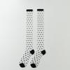 Crystal Silk Socks Women Stockings Summer Ultra-thin Transparent Knee Socks Polka Dot JK Girls Black White Long Socks Stockings