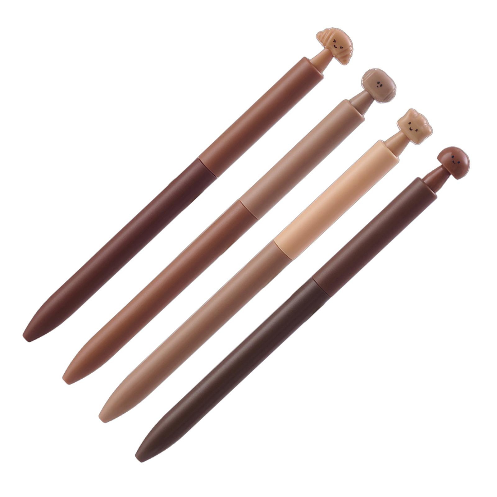 

4 шт. гелевая ручка Twist Action с рисунком хлеба, гелевая ручка для взрослых, для письма, ведения дневника, школьных офисных принадлежностей