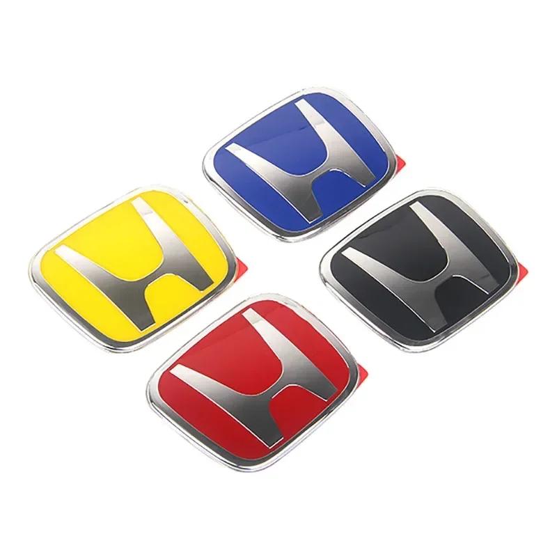 Car Front Grille Emblem Trunk Sticker Steering Wheel Badge Decal for Honda City Civic Accord CRV HRV Fit Jazz Odyssey Jade Vezel BI2