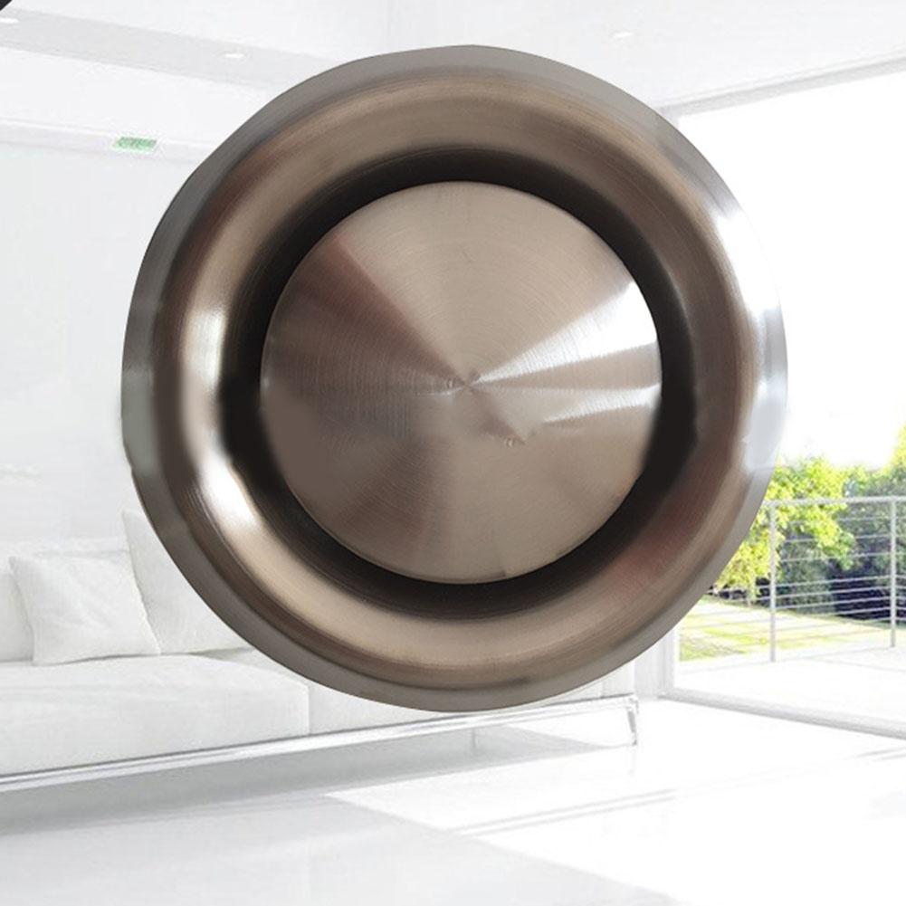 Air outlet with spherical disc made of stainless steel designed for central air conditioning and ventilation setups