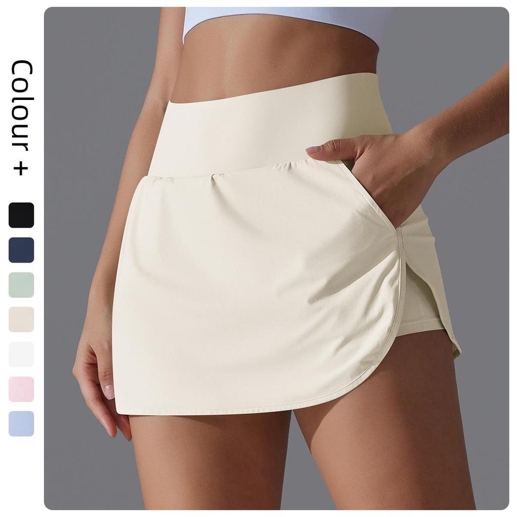 Women's Quick-Dry Anti-Exposure Skort for Tennis, Badminton, and Yoga - High Waist Summer Activewear.