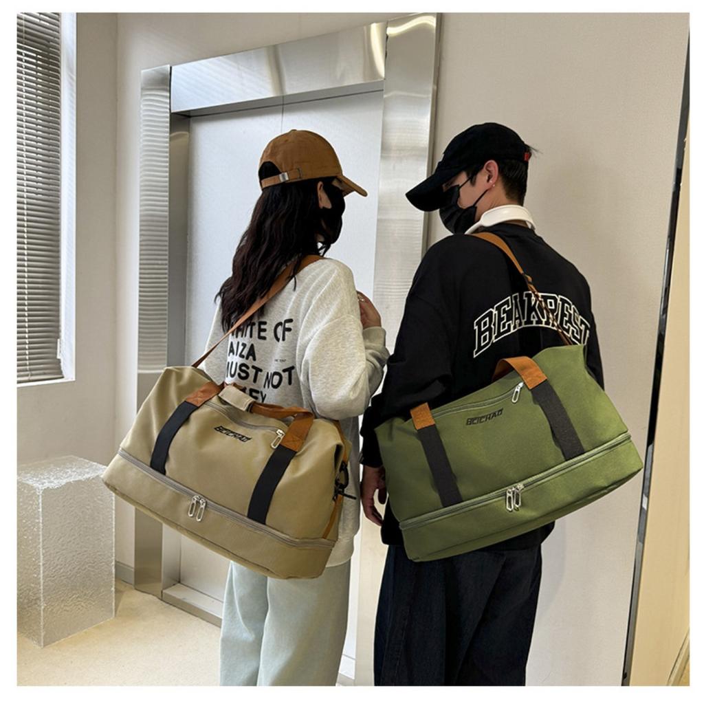 Large Capacity Lightweight Portable Travel Bag with Dry and Wet Separation, Short Distance Luggage Bag, Men's and Women's Sports Yoga Fitness Bag