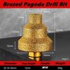 Brazed Pagoda Drill Bit M10 Diamond Chamfer Router Tower Drill Tile Stone Rock Plate Drill Reaming Integrated Bit Diamond Tools