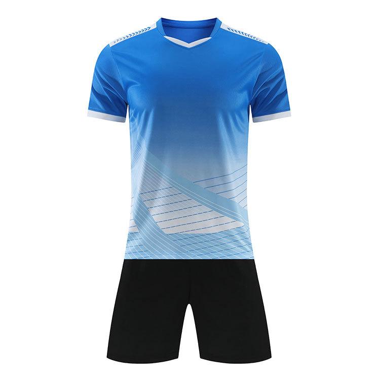 New football jersey set Student sports games Adult children's short-sleeved football jersey Printing number Wholesale