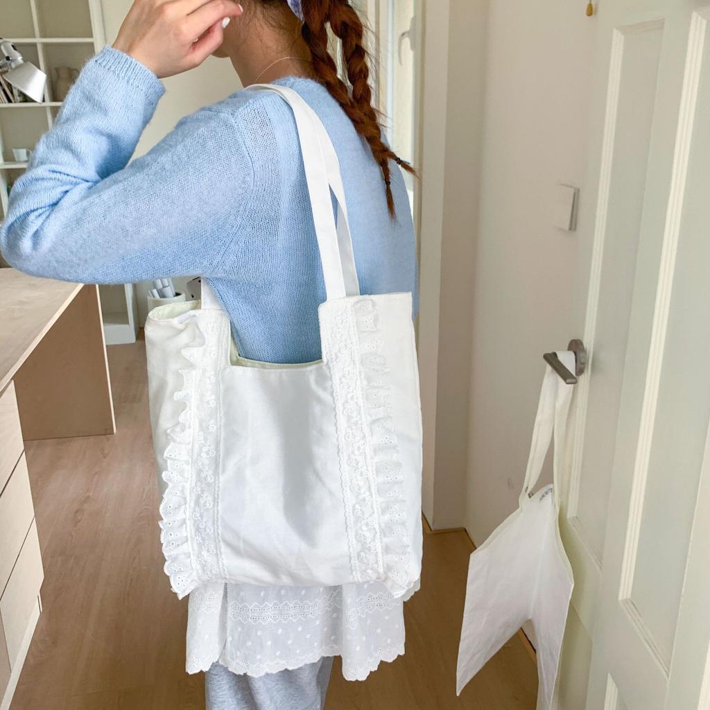 Canvas-Tasche Damen große Kapazität neu vielseitig einfach Schulter-Einkaufstasche Studentenunterricht Tragetasche Tide