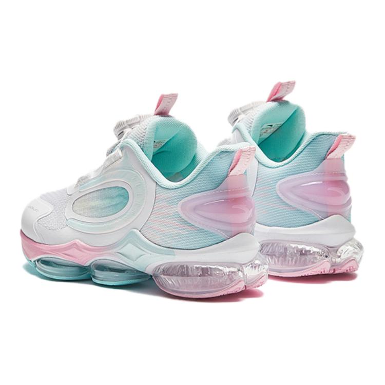 Anta Kids UFO 6.0 Non-Slip Wear-Resistant Breathable Low-Top Running Shoes Kids Sneaker White Green 322439901-3