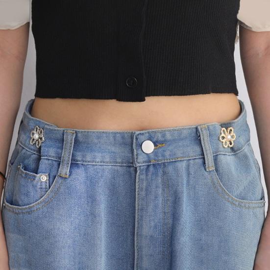 6 Pezzi Spille Stringivita Rimovibili Floreali Regolatori Vita Pantaloni Stringivita Senza Cuciture per Pantaloni Jeans Gonne