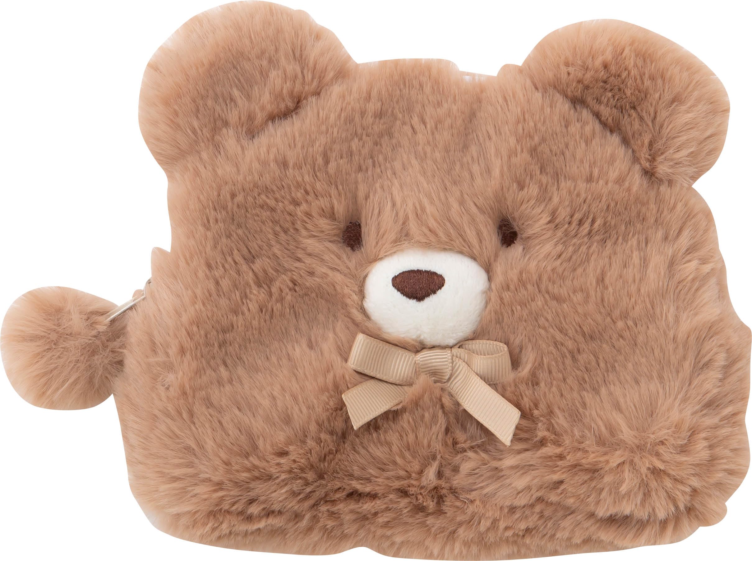 

Fluffy furry plush bear small item pouch, design, holder, Mimi, 172-7906A2
