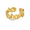 Stainless Steel Sun Star Moon Ring for Women 18K Gold-plated Anti Fading Rings Wedding Golden Jewelry Vacation Accessories Gift