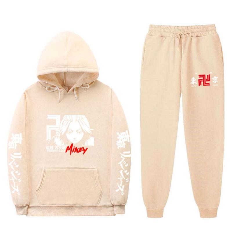 Mens Thick Fleece Hoodie Jogger Set Casual Hip Hop Streetwear Two Piece Outfit