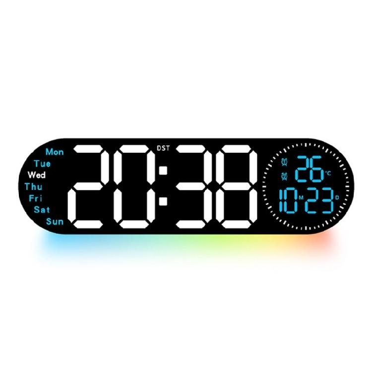 Large LED Wall Clock with Remote Control and Count Down Function 2 Alarms Temperature for Students and Professional