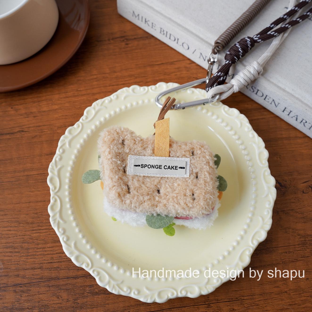 

Милый плюшевый мультяшный гамбургер-торт с вишней на телефоне - корейский милый кулон для девочек