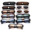 SHAUNA Ins Popular Fashion Pilot Women Sunglasses Retro Blue Green Shades UV400 Men Trending Wide Legs Sun Glasses