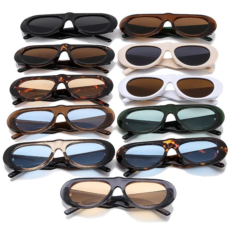 SHAUNA Ins Popular Fashion Pilot Women Sunglasses Retro Blue Green Shades UV400 Men Trending Wide Legs Sun Glasses