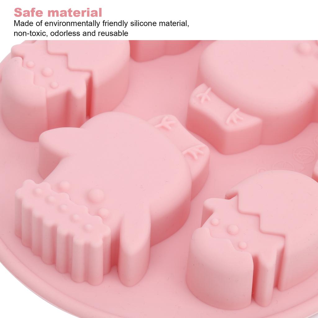 9 Grids Silicone Cake Mold Chocolate Mould Easter Broken Chicken Baking Tool