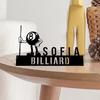 Custom Billiard Metal Sign – Personalized Name Plate for Game Room, Bar, Cafe & Club Wall Decor, Unique Gift for Billiard Coach