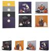 Handmade Halloween Pop-Up Greeting Card with 3D Haunted House, Moon, Pumpkins, Ghosts Design - Includes Note Card & Envelope