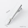 Electroplated Silver Sandblasted Point Diamond Iron Tie Clip, Men'S Business Casual Dress Collar Clip.