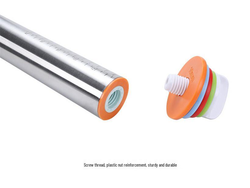 17" Adjustable Stainless Steel Rolling Pin with Thickness Scale