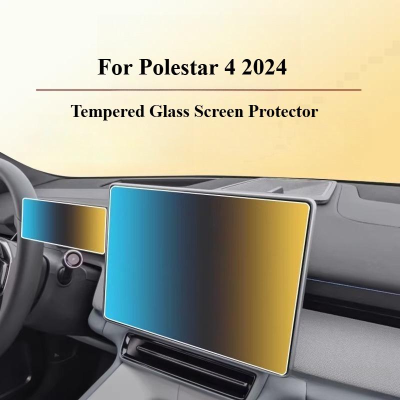 Navigation Infotainment Display HD Anti-Scratch Interior Accessories Tools Tempered Glass Screen Protector for 2024 Polestar 4