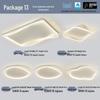 Modern Minimalist Ceiling Light Package with Smart Home Integration for Whole House