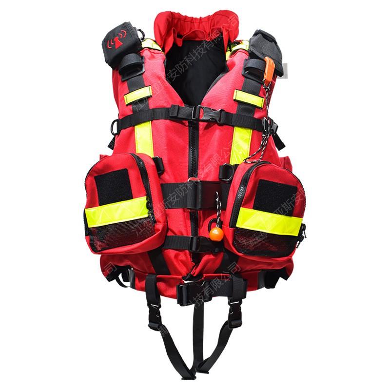 Professional Heavy-Duty Rescue PFD 190N Buoyancy Life Vest Swiftwater Fire Teams Red