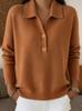 2026 Cross-border Europe & America Autumn/Winter Women’s Loose Lapel Button Sweater Knitwear
