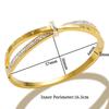Stainless Steel Cross Crystal Bracelet Roman Numeral Bangle for Women Waterproof Fashion Jewelry Gift Wholesale