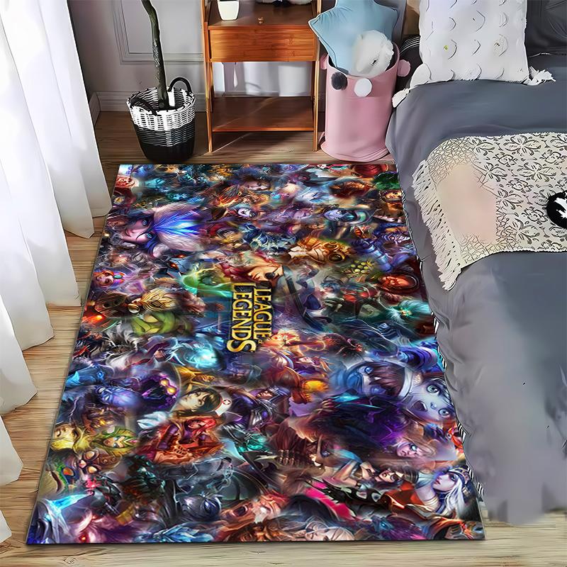 

League of Legends Character Design Rug Suitable for use as an anti-slip game mat for living room and bedroom sofas 40x60cm( 15x23in )