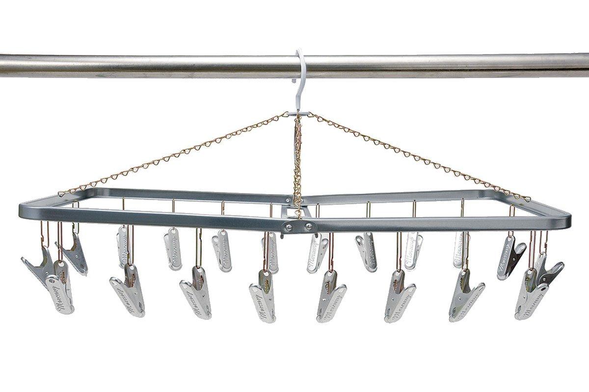 

MERCURY MELAHA20 Square Laundry Hanger, Silver, 20 Pinch