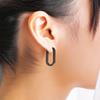 Classic Stainless Steel Ear Buckle For Women Trendy Gold Silver Color Big Oval Rectangle Hoop Huggie Punk Hip Hop Jewelry Gift