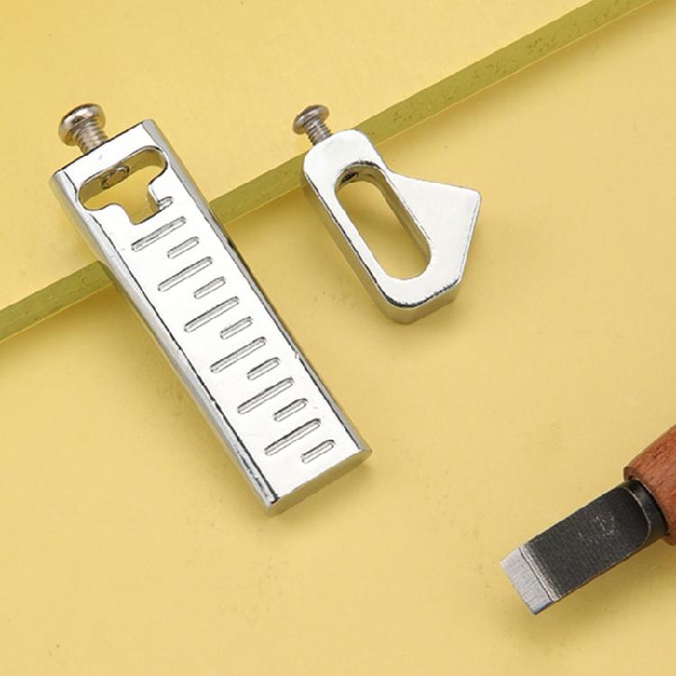 Leather Edging Cutter Locating Tool Leather Craft Trimmer Tool Width Guide Adjustable Metal Positioning Tool