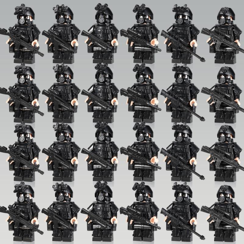 Building Block Military Minifigures Police Special Forces Minifigures Assemble Toys Year-Old Boy Birthday Model