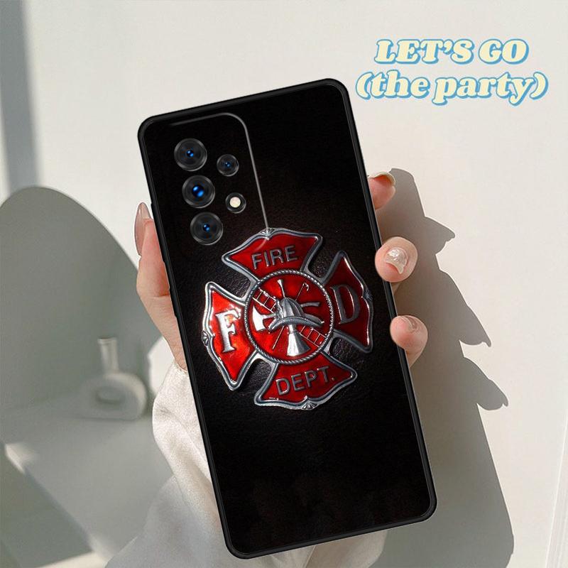 Fire Rescue Department phone case For Samsung Galaxy A42 A31 A40 A51 A71 A32 A80 A91 A52 A72 A73 A20e A21S A50 A70 A11 A12 Cover