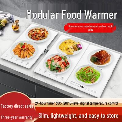 Multifunctional Smart Food Warmer with Detachable Plates, 110V/220V Hot Dish Appliance