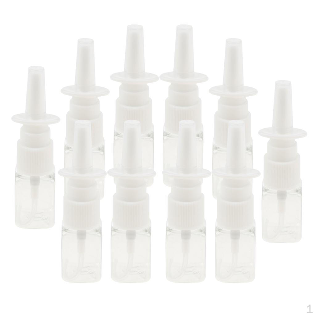Buy 10pcs Plastic Empty Refillable Nasal Spray Bottles Fine Mist Vials 10ml Clear at affordable