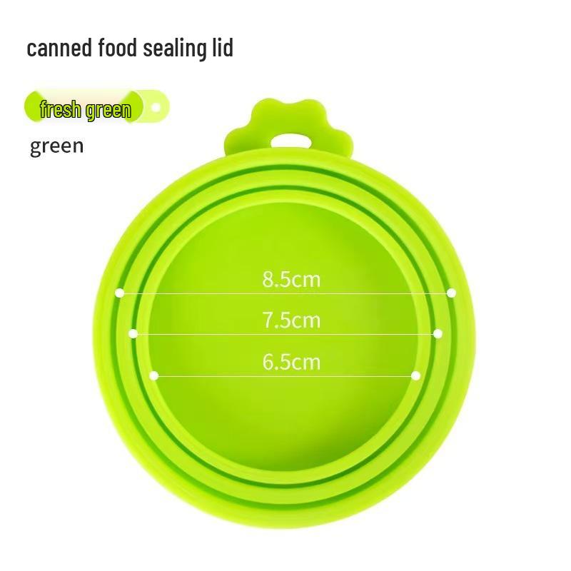 Available Silicone Pet Can Lid: Airtight, Food-Grade, Three-in-One; Custom Logo Option.