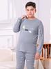 Fat Child Pure Cotton Pajama Set: Boys & Girls Warm Underwear, Plus-Size Base Layer, Autumn/Winter Sweater and Pants