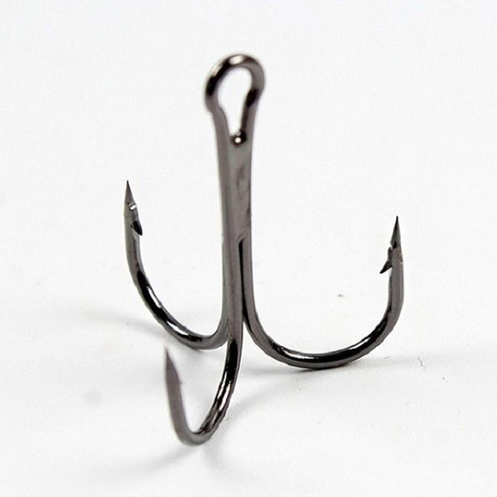 100PCS/box Carp Fishing Treble Hooks 12#-3/0# Optional High Carbon Steel Barbed Hook Set Super Sharp for Lure Accessories Tackle 260319