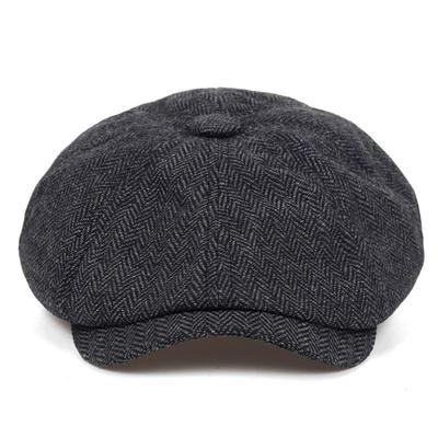 Octagonal Hat Men's Duck Tongue Cap Retro Leisure Beret Men and Women Painter's Cap British Newsboy Cap