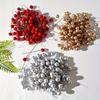 100pcs Vibrant Mixed Color Artificial Red Berries - Ideal for DIY Holiday Wreaths & Home Decor, Perfect for Christmas, Halloween