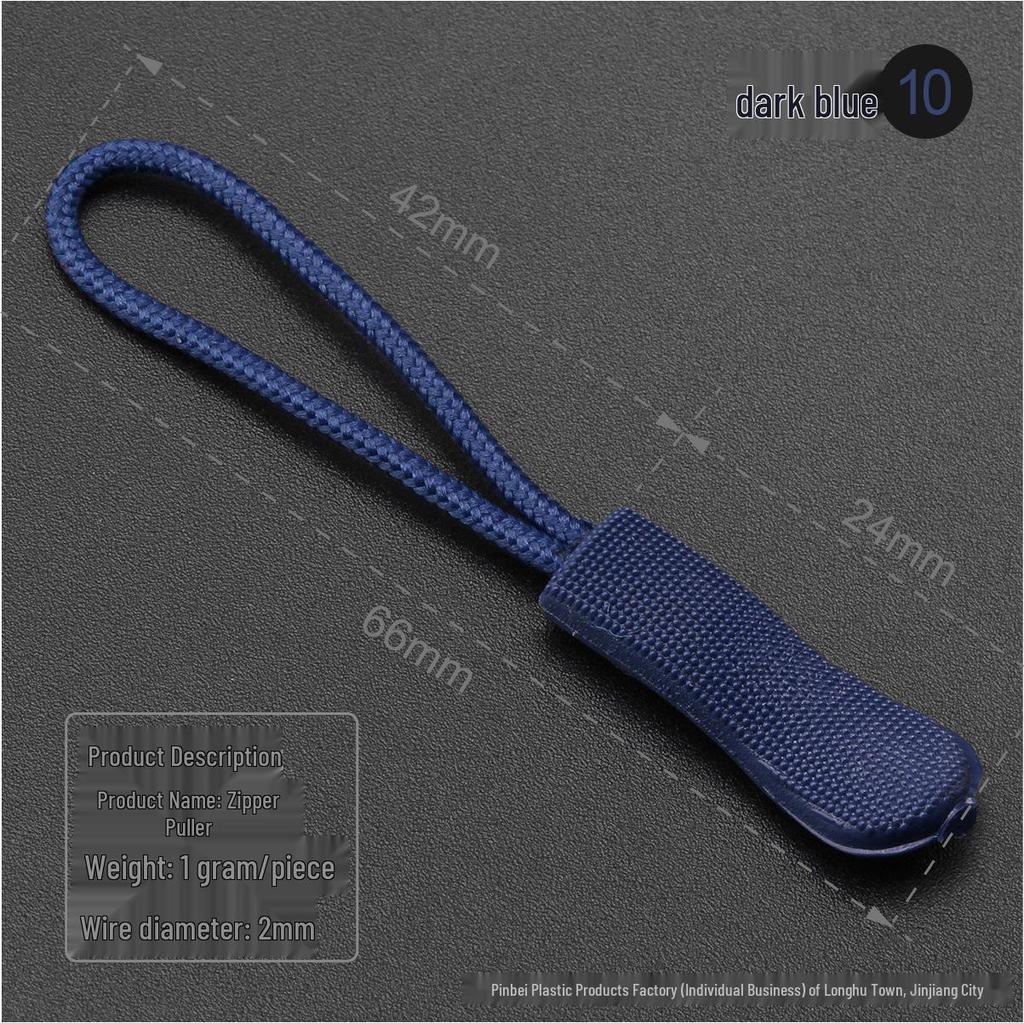 Black Caterpillar Zipper Pull: Popular Luggage Tail Rope Cord