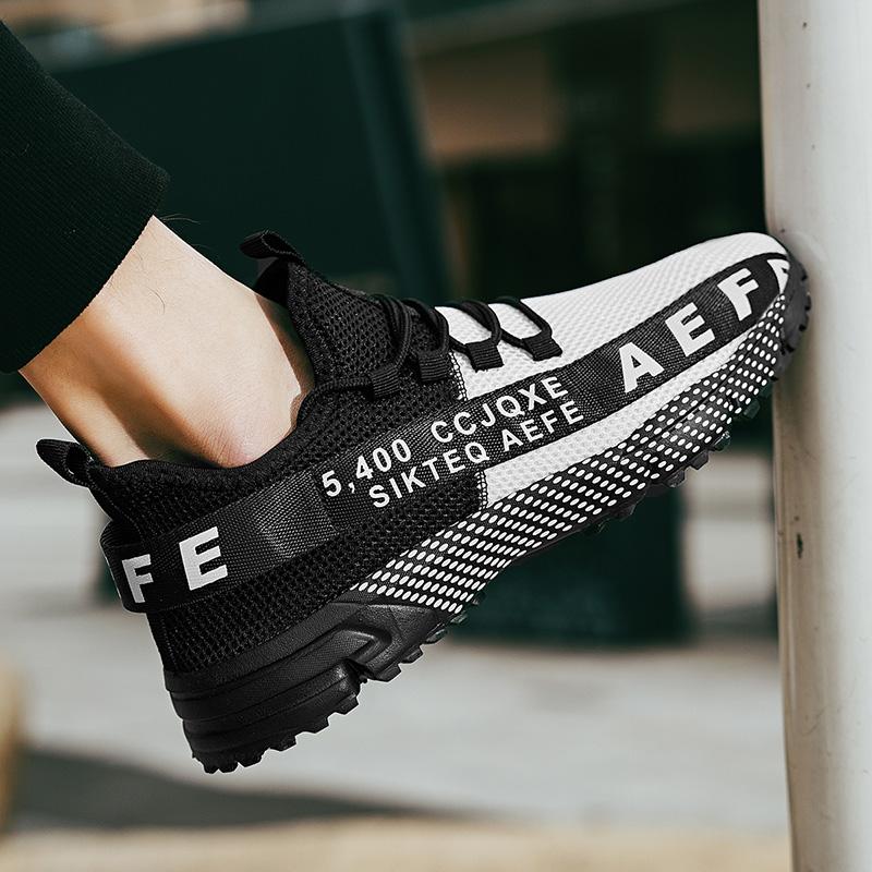 Letnie Męskie Sneakersy Okrągły Nosek Oddychające Wysokiej Jakości Casualowe Męskie Płaskie Buty Wysokiej Jakości dla Mężczyzn Modne Uliczne Siateczkowe Obuwie