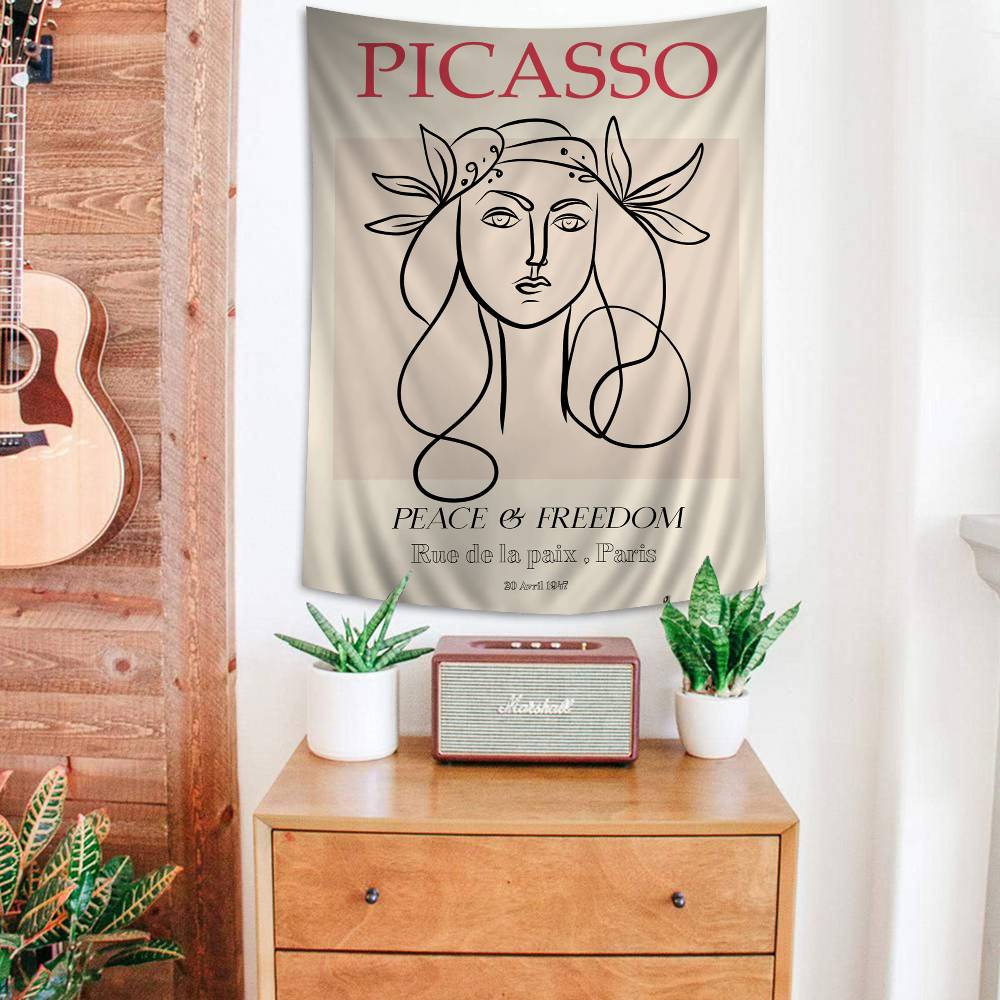 Picasso Woman Cartoon Tapestry Home Decoration hippie bohemian decoration divination Home Decor