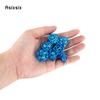 7 Pcs Blue White Rotary Cyclone Metal Dice Hollow Metal Polyhedral Dice Set Suitable for Role-Playing RPG  Board Game Card Game